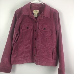 LL Bean Women’s Blazer Cotton Plum Color Small.